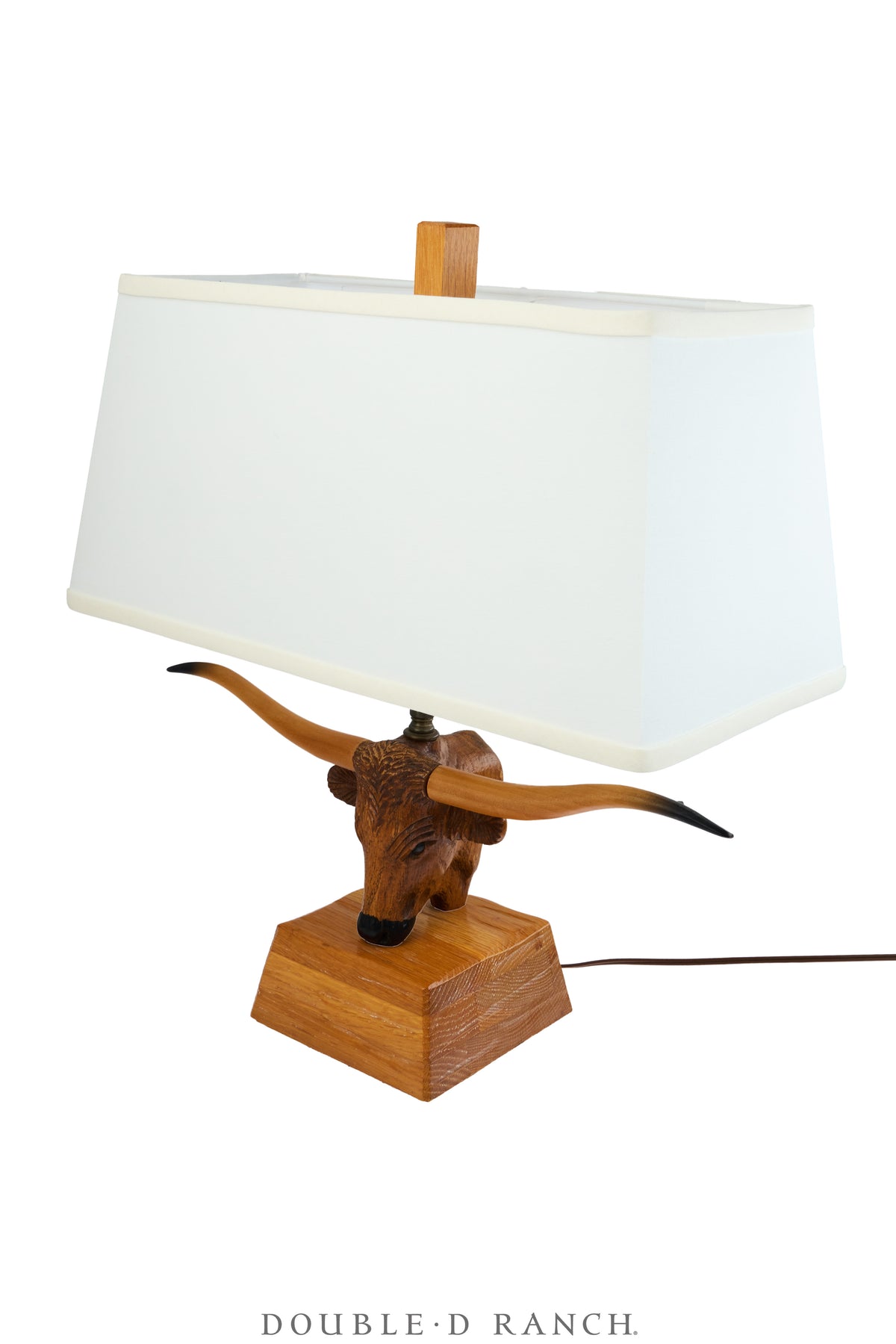 Miscellaneous, Lamp, Longhorn, A. Brandt Ranch Oak Furniture, Original Shade, Vintage, 1229C