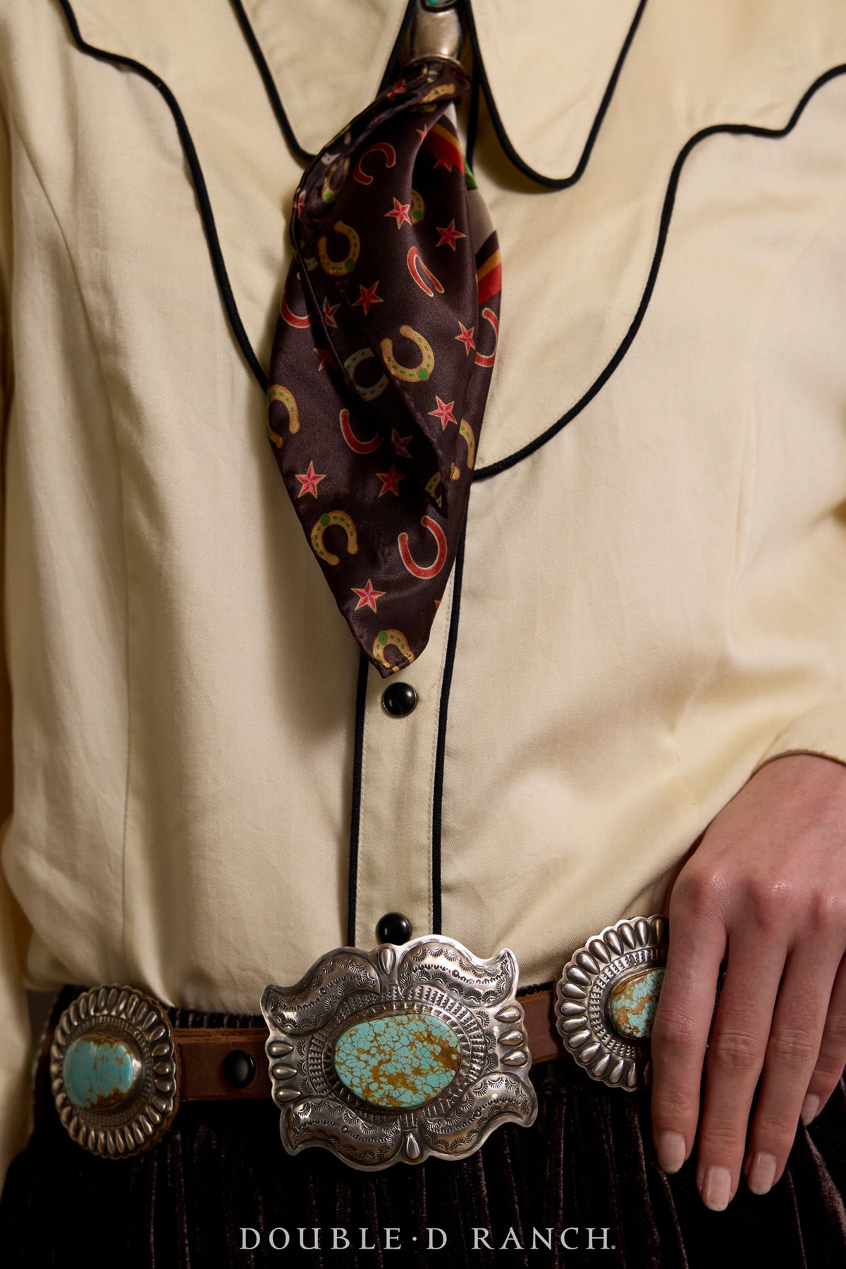 Belt, A Concho, Sterling Silver, Third Phase Revival, Hallmark, Contemporary, 728