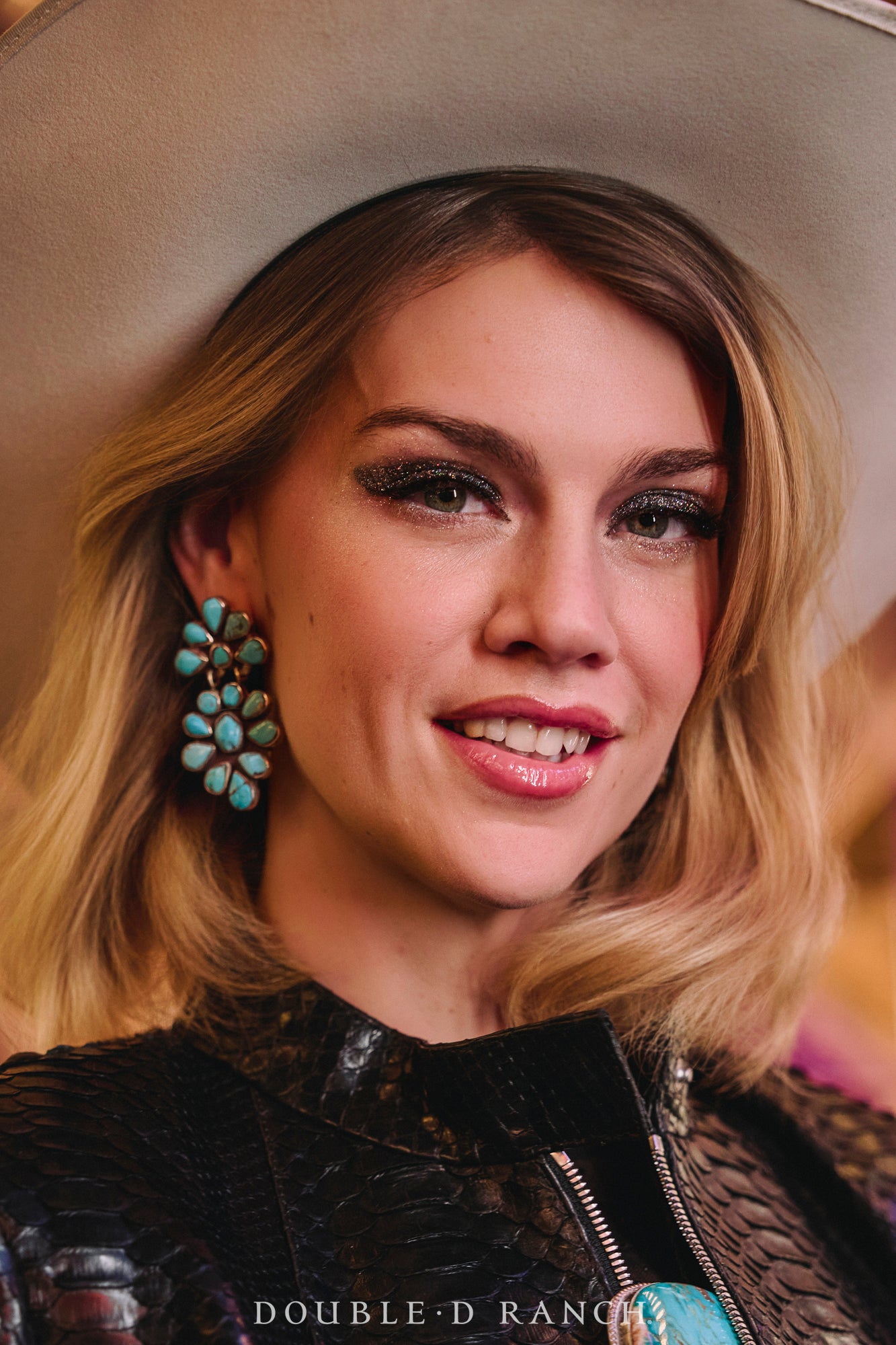 Earrings, Oscar Betz, Triangle, Turquoise, Hallmark, 512T2