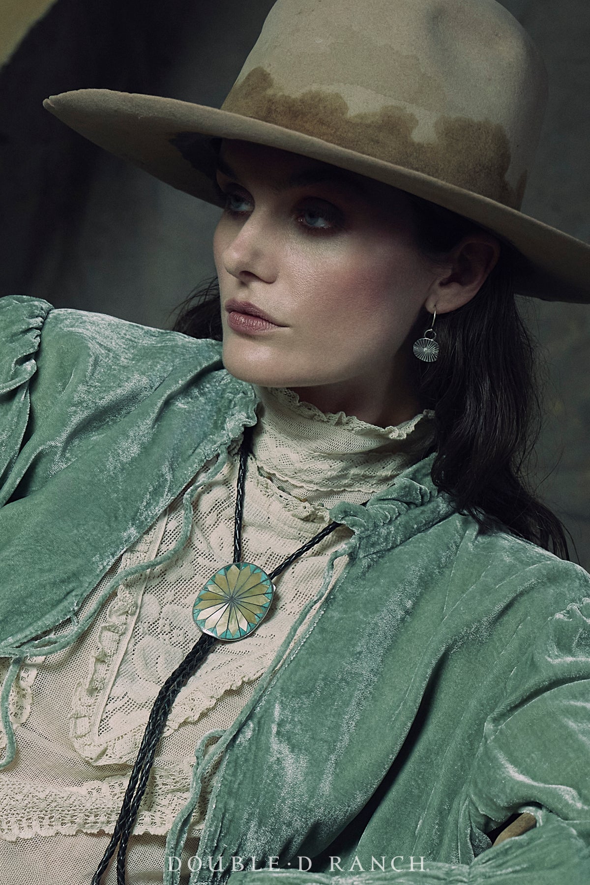 Belt & Bolo Set, Inlay, Multi-Stone, Vintage, 3463