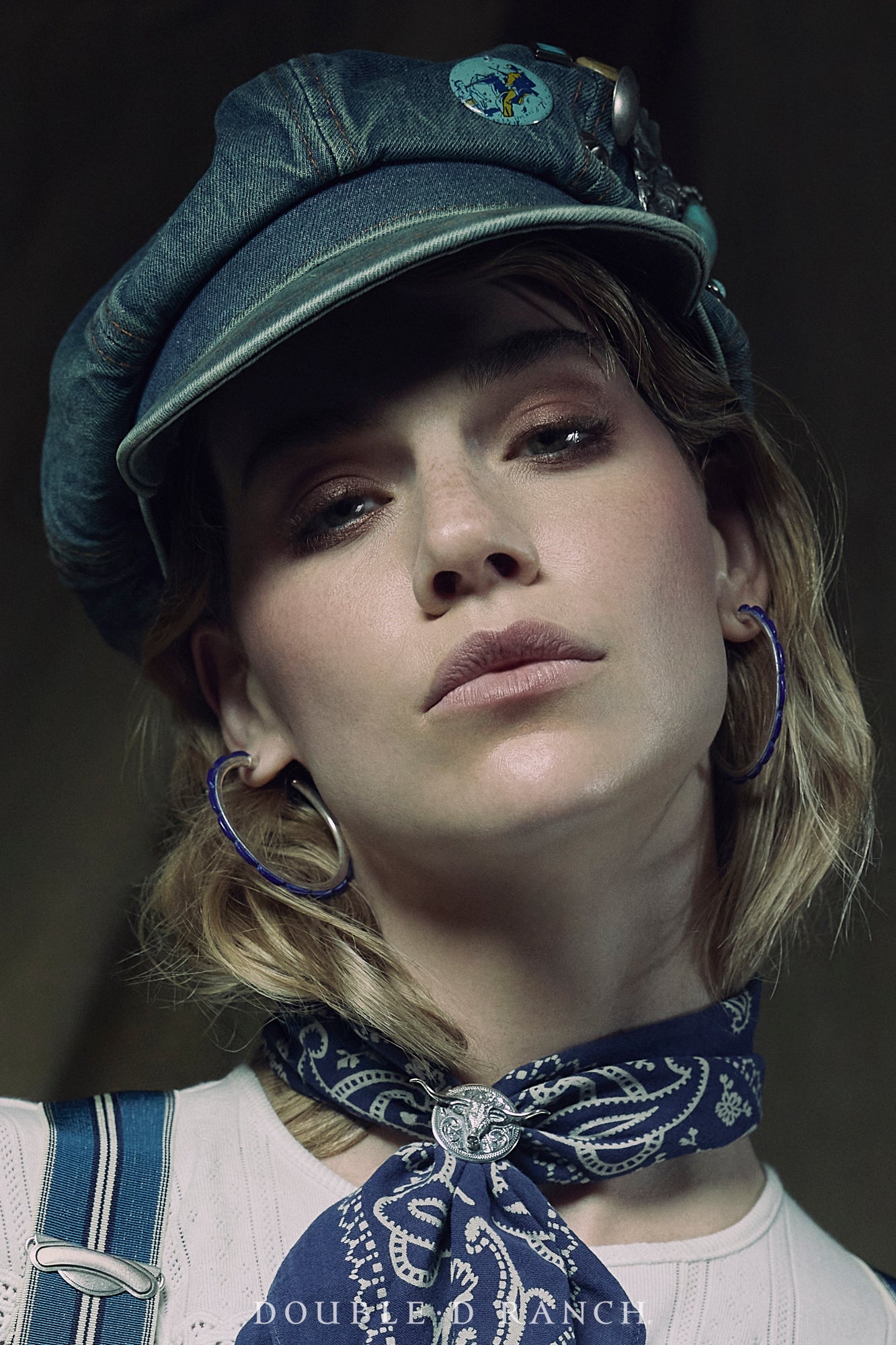 Double D Newsboy Hat with pins