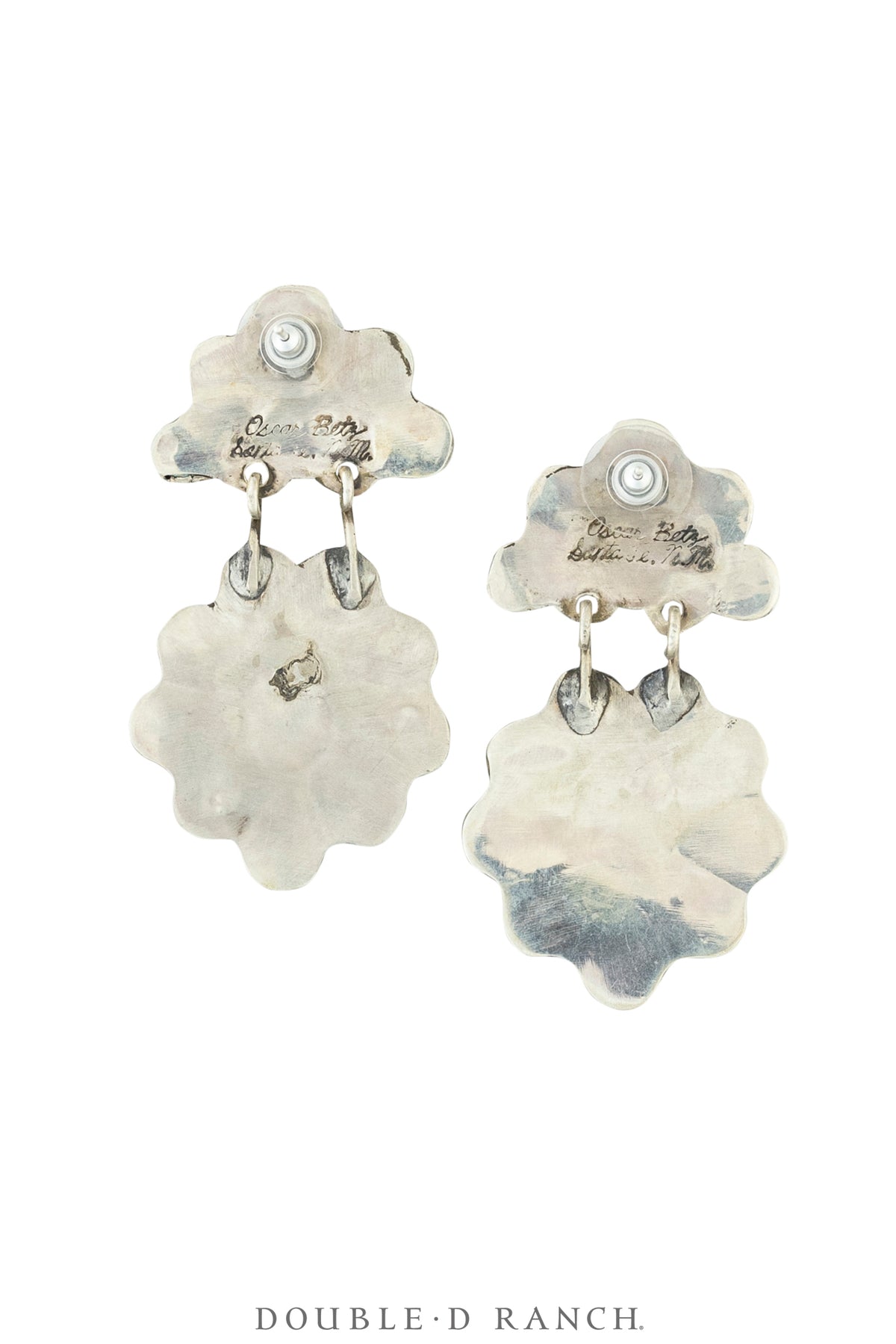 Earrings, Oscar Betz, Triangle, Turquoise, Hallmark, 512T2