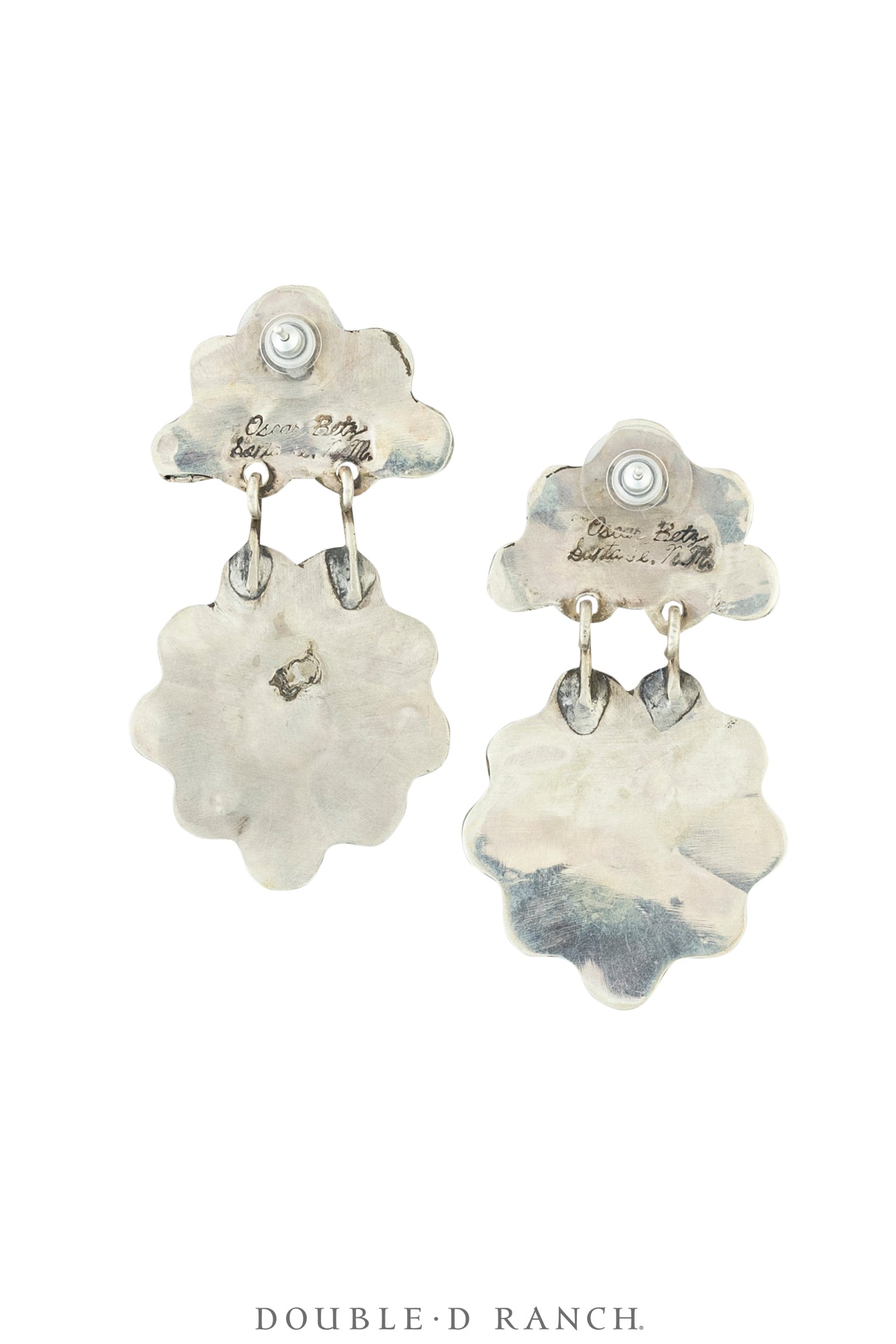 Earrings, Oscar Betz, Triangle, Turquoise, Hallmark, 512T2