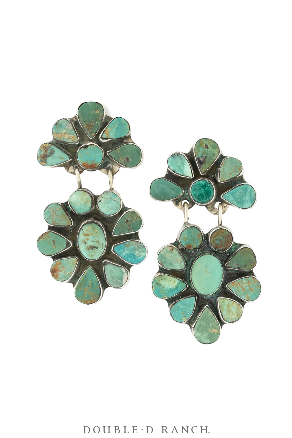 Earrings, Oscar Betz, Triangle, Turquoise, Hallmark, 512T1