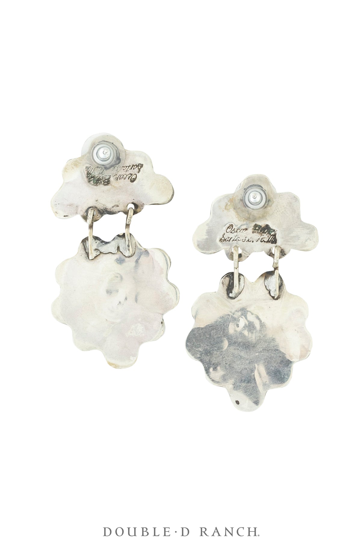 Earrings, Oscar Betz, Triangle, Turquoise, Hallmark, 512T1