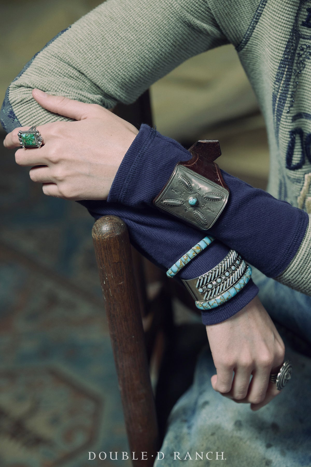 Cuff, Federico, Stacker, Hallmark, Contemporary, Turquoise, Brown Matrix