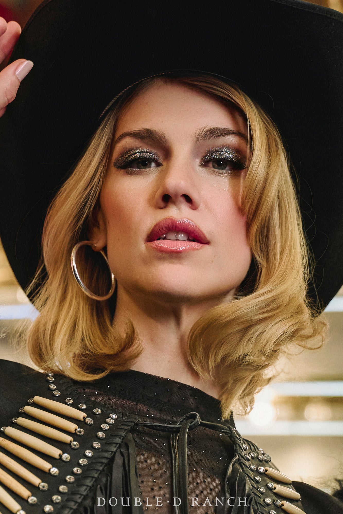 Earrings, Hoop, Large, Silver, Contemporary, 2072