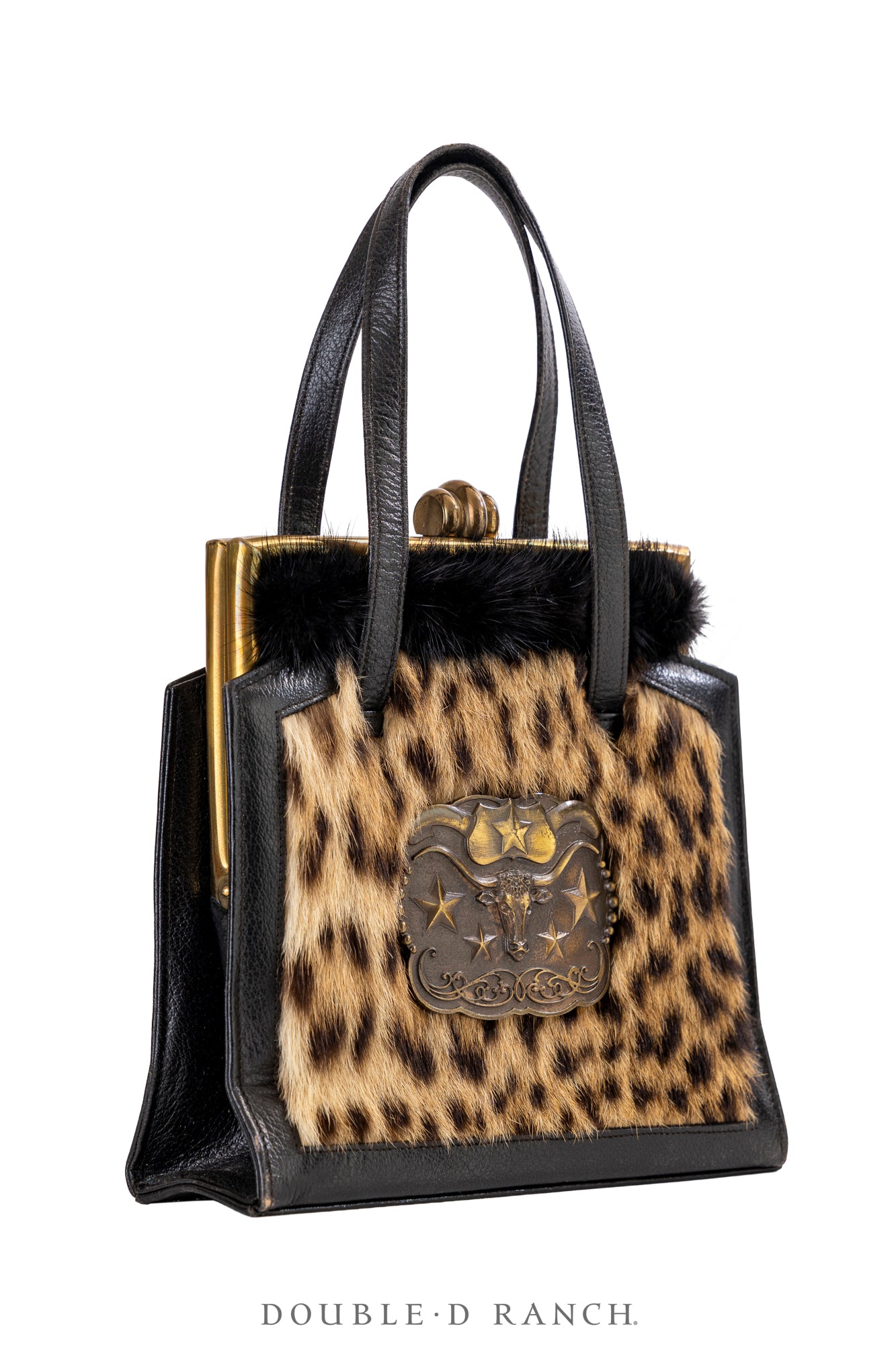 Bag, Silver Label, Hair On, Longhorn Buckle, Repurposed, 1415