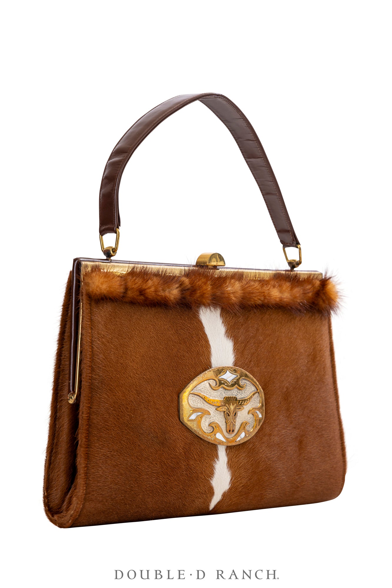 Bag, Silver Label, Hair On, Longhorn Buckle, Repurposed, 1414