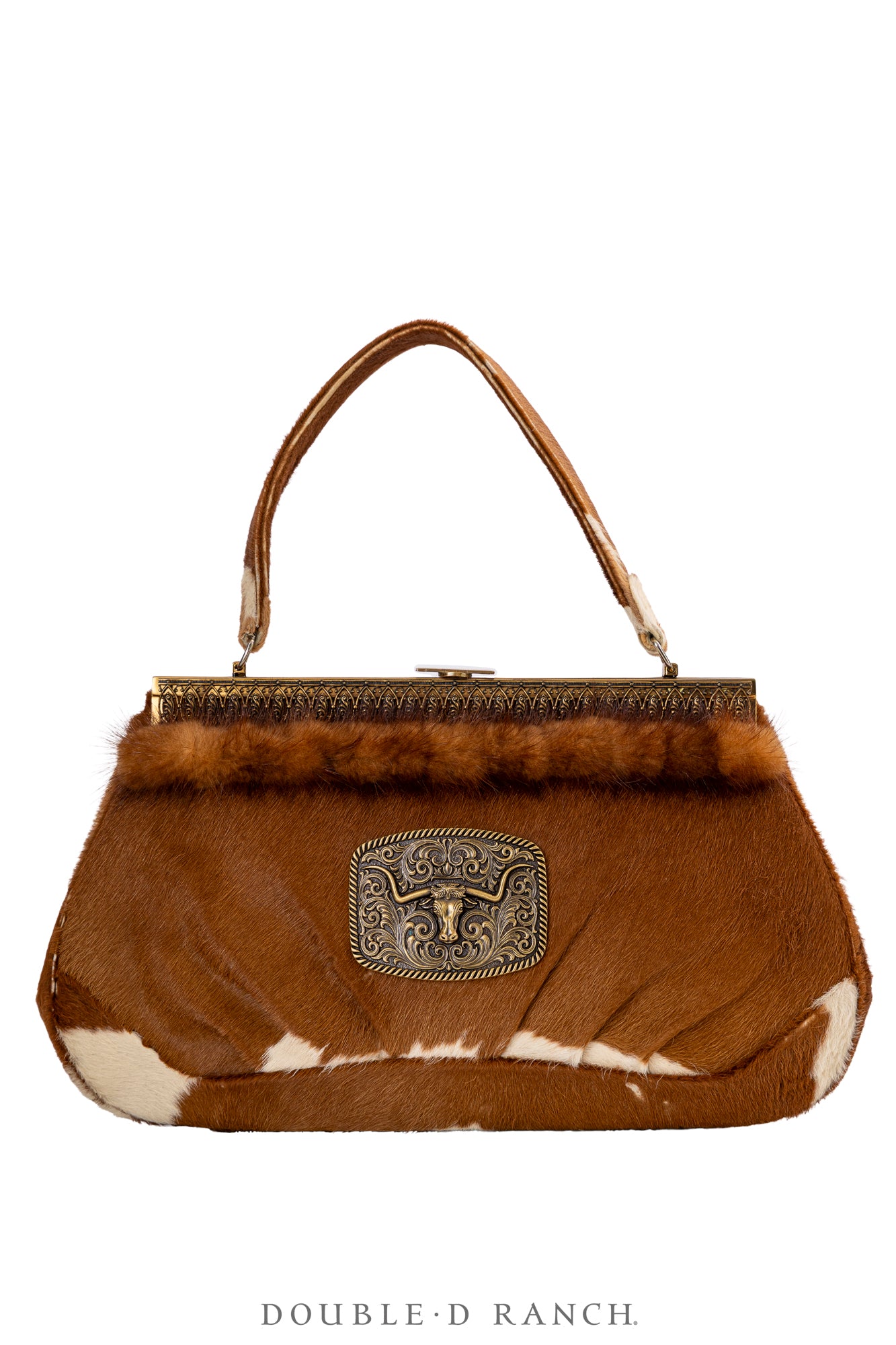 Bag, Silver Label, Hair On, Longhorn Buckle, Repurposed, 1417