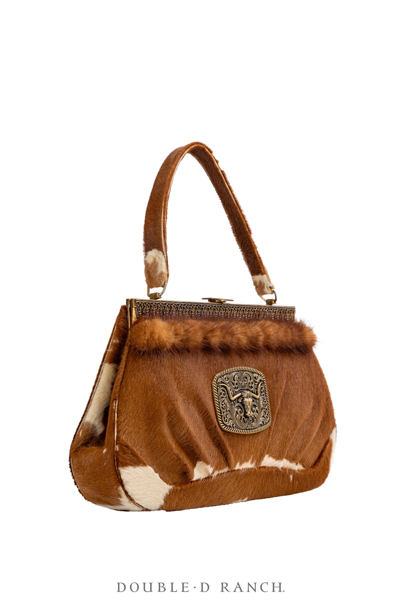 Bag, Silver Label, Hair On, Longhorn Buckle, Repurposed, 1417