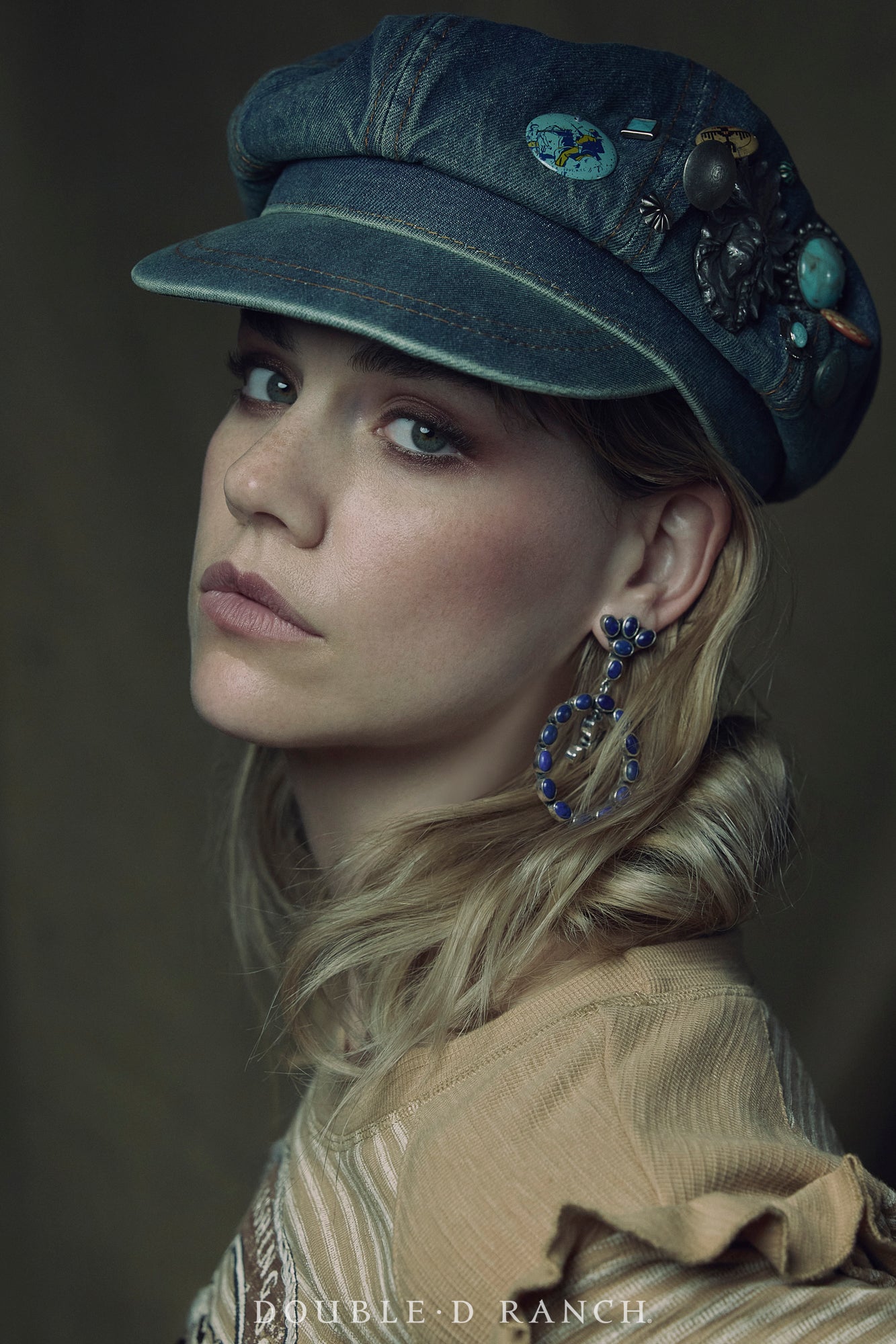 Double D Newsboy Hat with pins