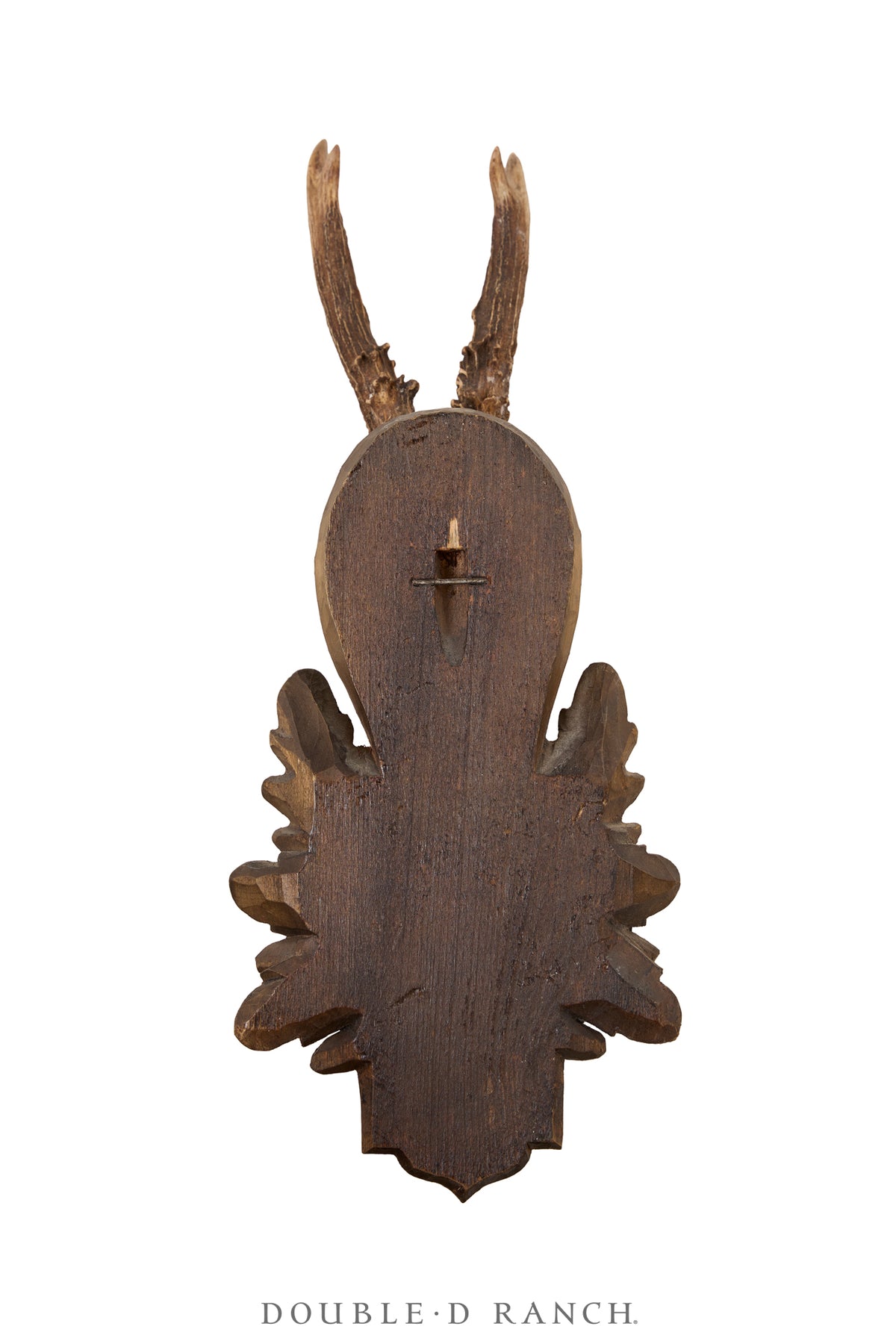 Art, Taxidermy, Roe Deer  Antlers, Pair of Wall Plaques, France, Vintage ‘70s, 1339