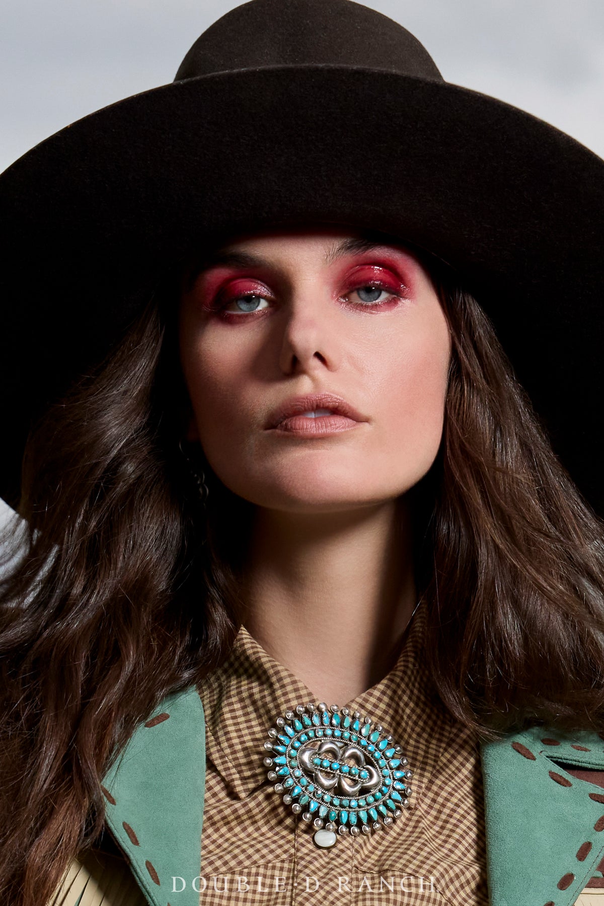 Pin, Cluster, Turquoise, Large Manta, Vintage ‘50s, 1018