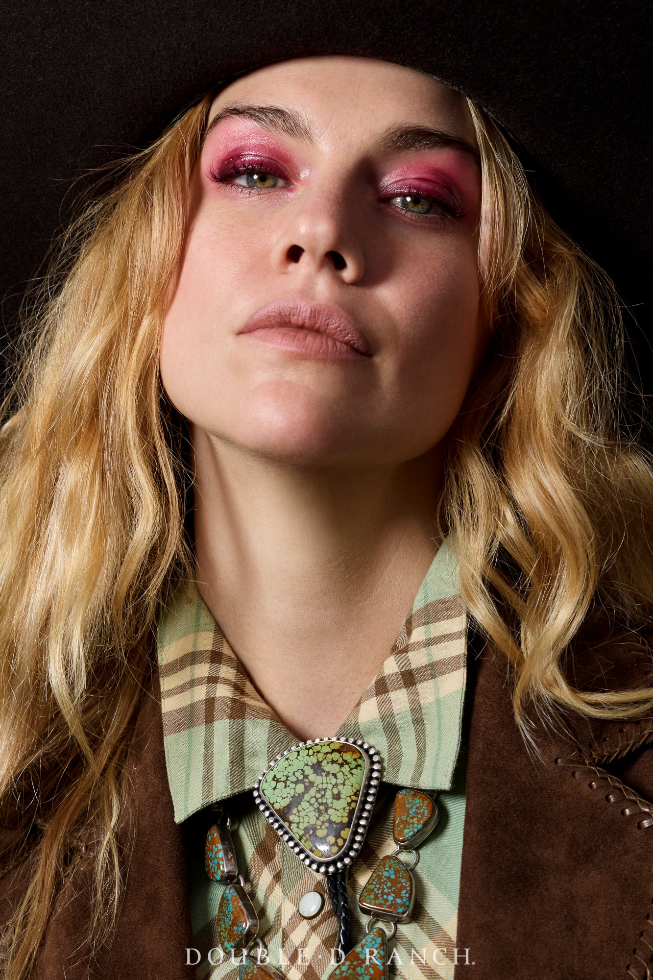 Bolo, Natural Stone, Kingman Turquoise, Hallmark, Contemporary, 3683