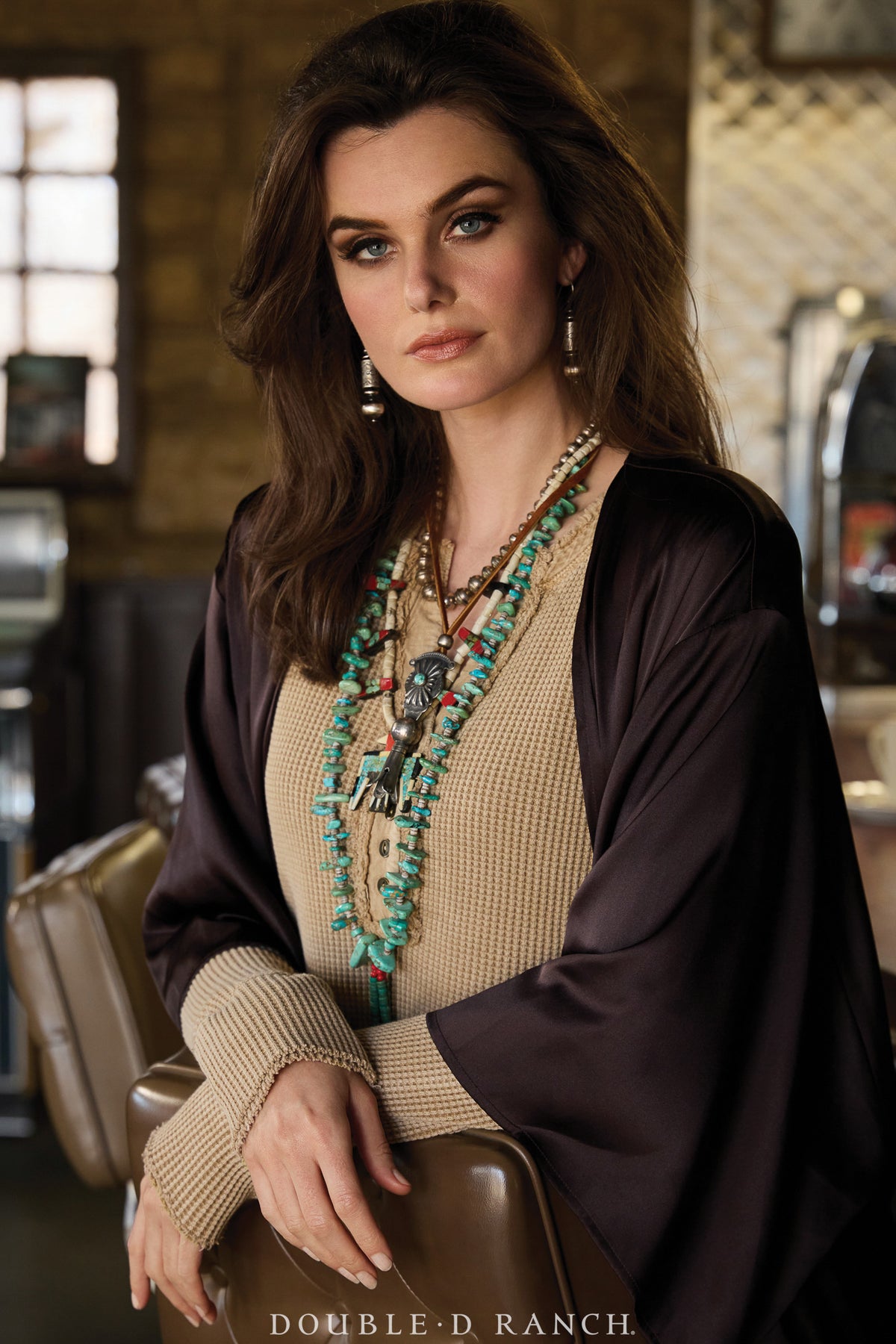 Necklace, Natural Stone, Turquoise Nuggets With Shell Heishi, Vintage, Old Pawn, 1728