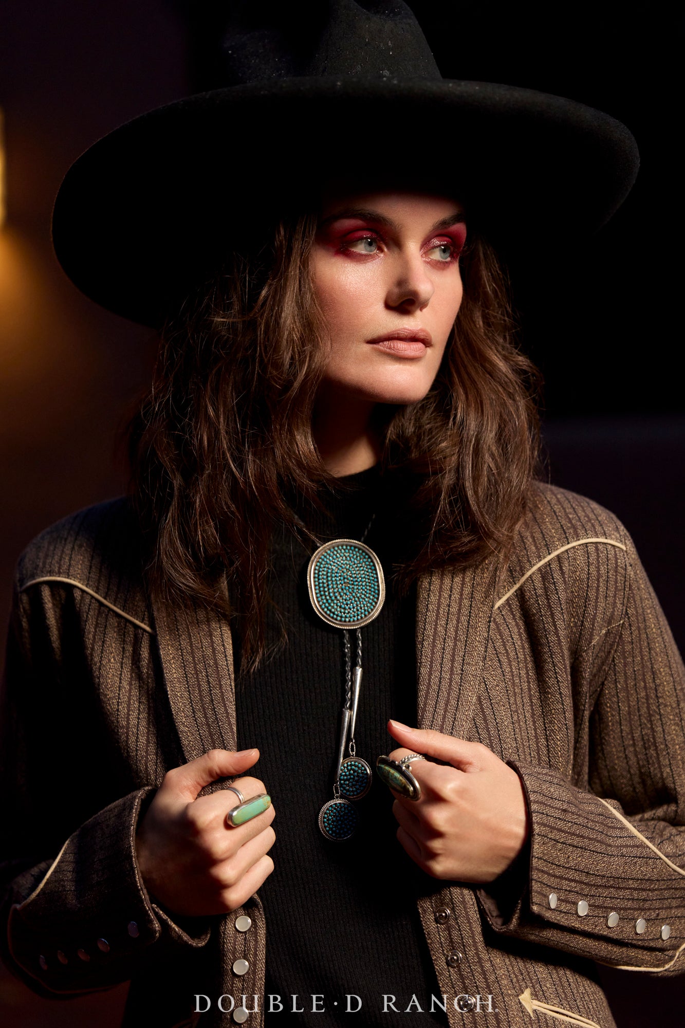 Ring, Natural Stone,  Turquoise, Long Oval, Hallmark, Vintage, 1824