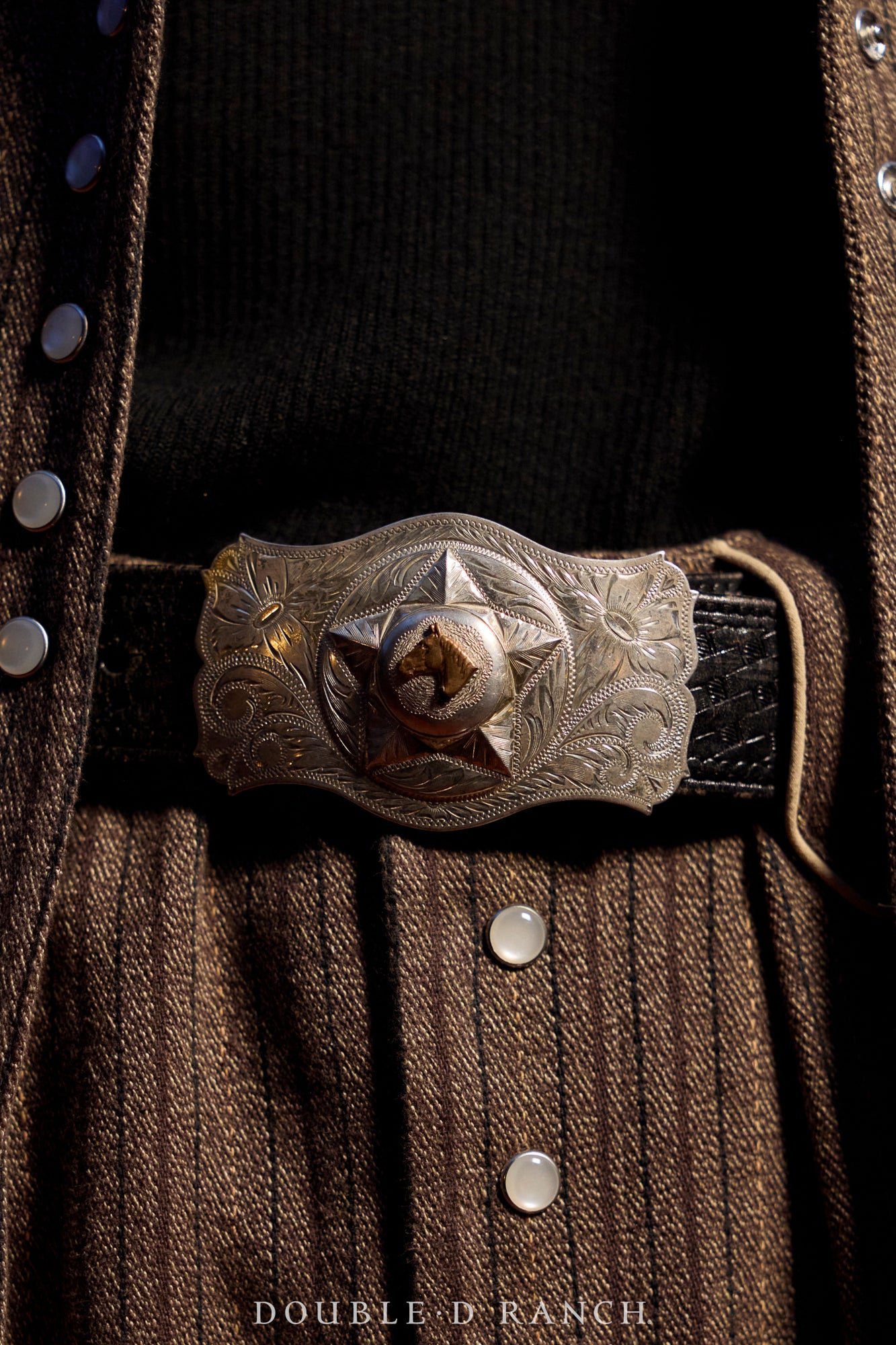 Belt, A Vintage, Buckle, Western, Horse Profile, Hallmark, Vintage late ‘40s, 788