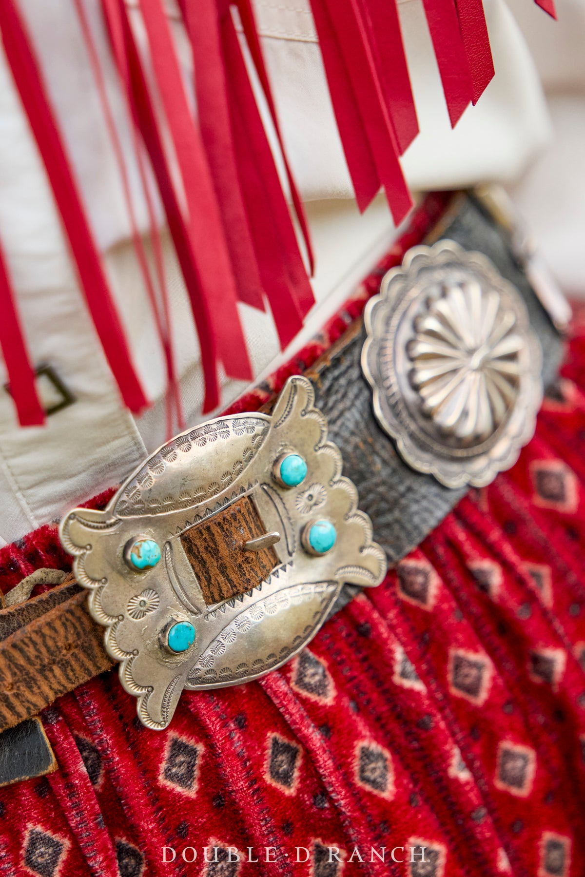 Belt, A Vintage, Concho, Blue Gem Turquoise, Old Pawn, circa 1940's,  251