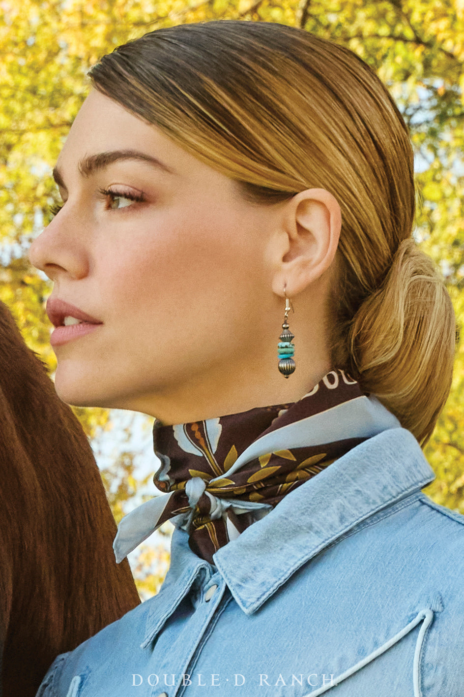 Earrings, Repurposed, Turquoise, Fluted Beads, Contemporary, 1858