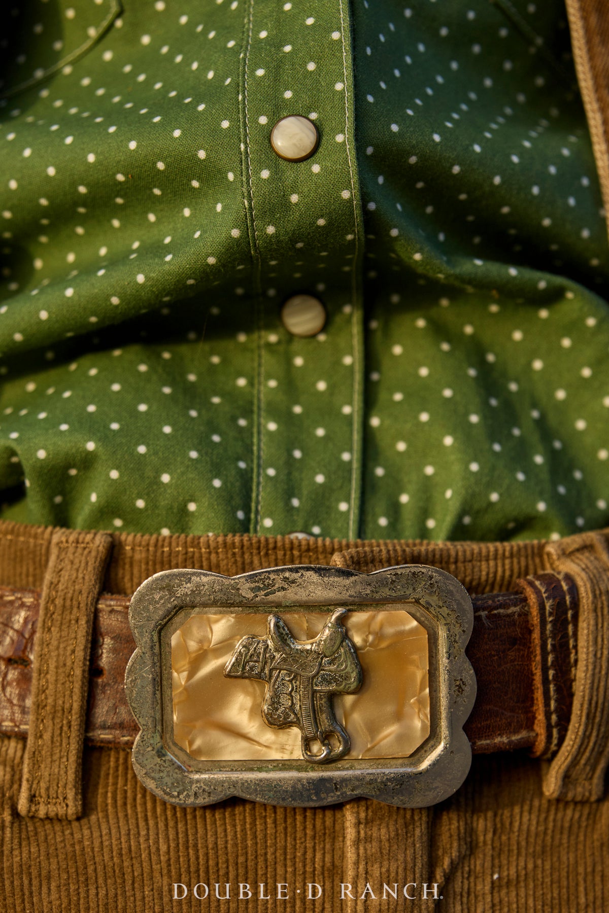 Belt, A Vintage, Buckle, Western, Enamel, Saddle, Vintage, 753