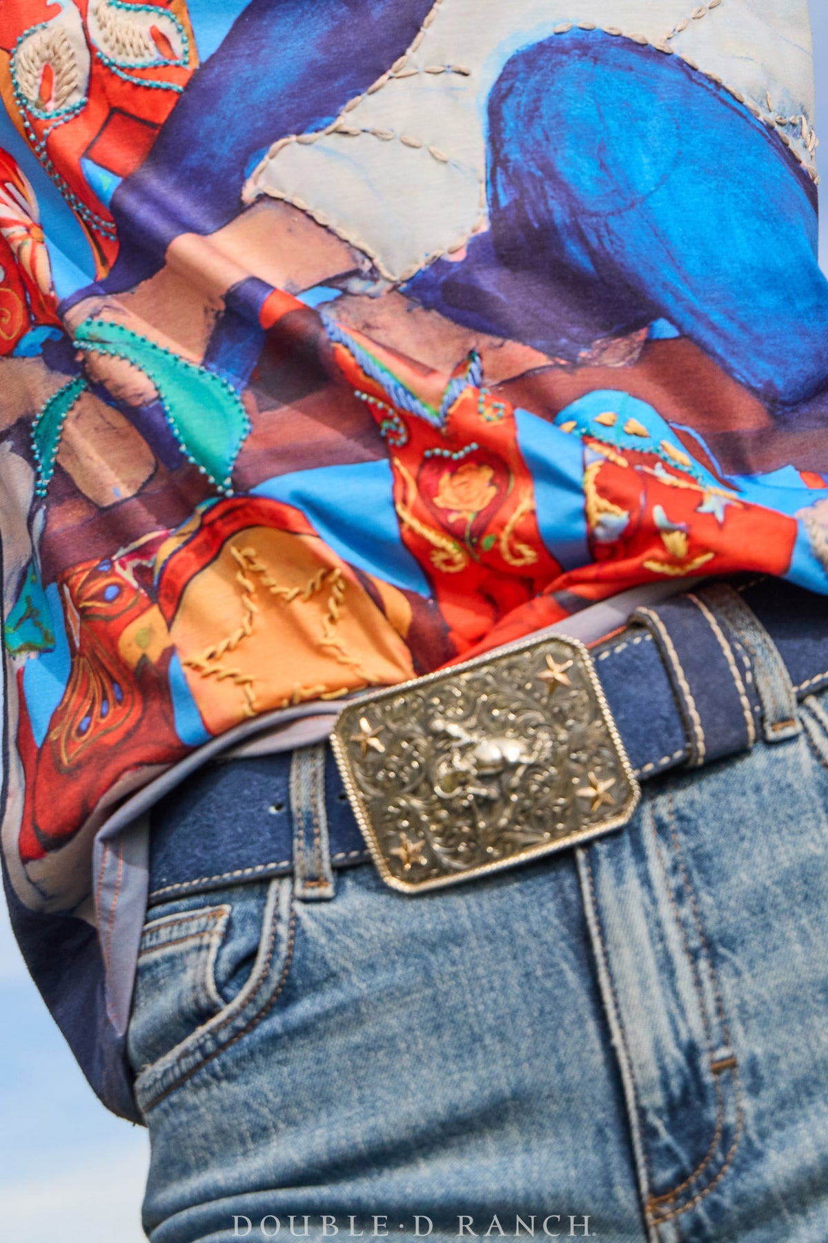 Belt, A, Buckle, Western, Engraved, Bucking Bronc, Contemporary, 506