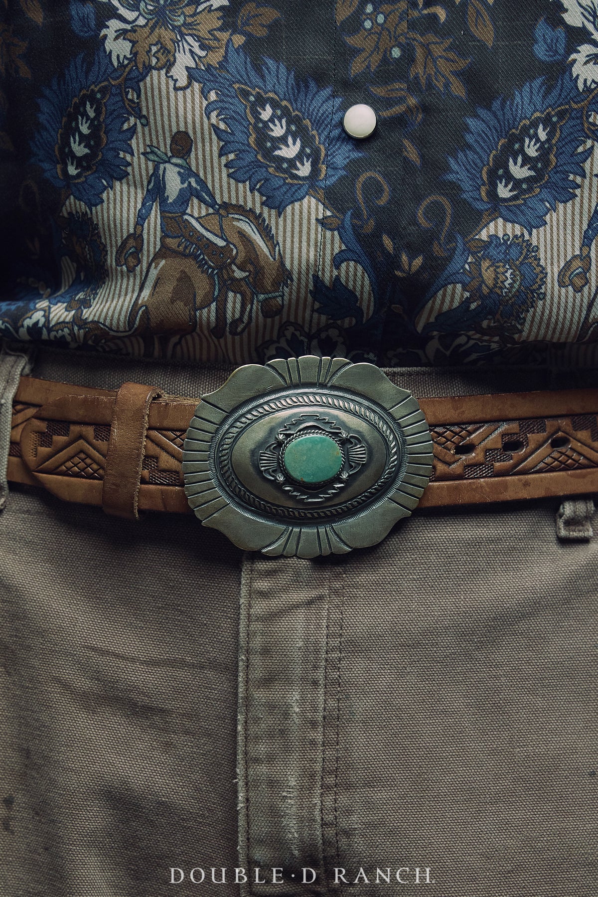 Belt, A Vintage, Buckle, Condho, Turquoise, Hallmark, Vintage, Late 20th Century, 330