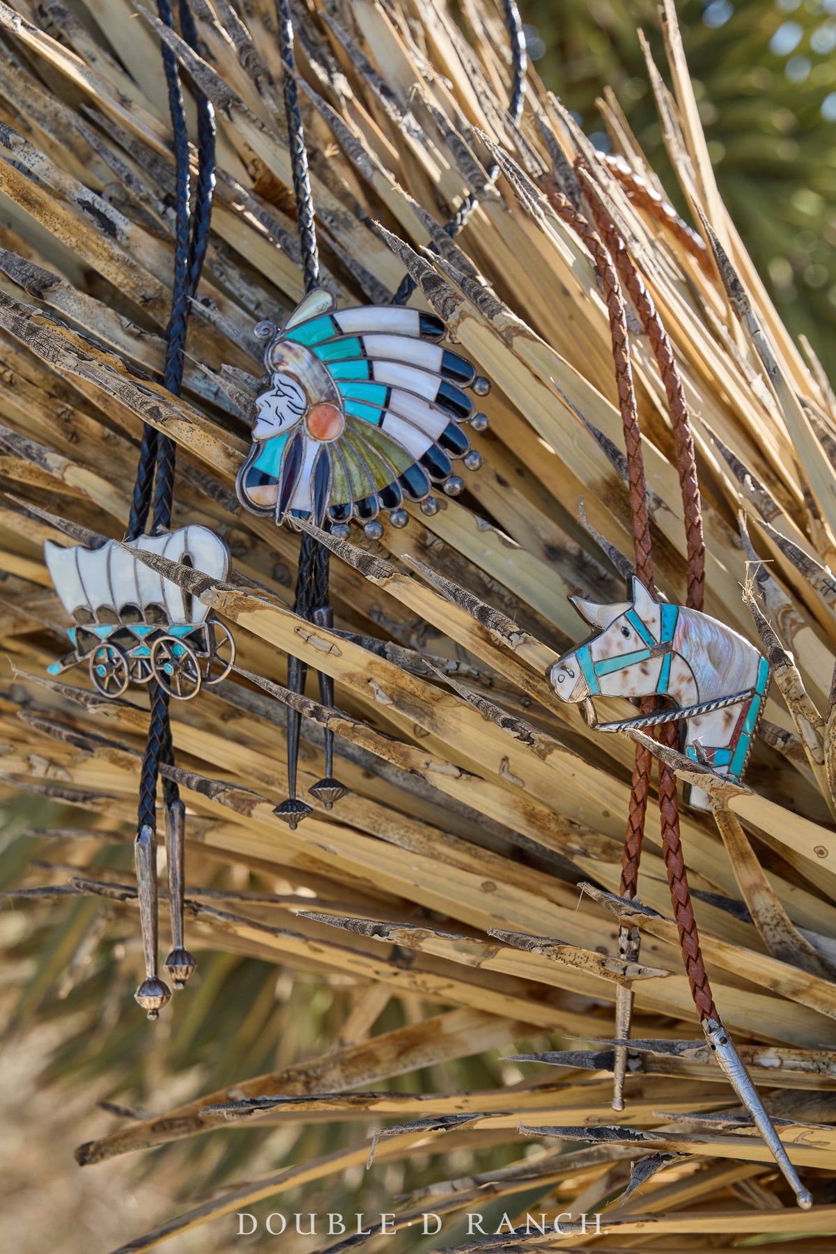 Bolo, Novelty, Channel Inlay, Comanche, Quam, Hallmark, Vintage, 3571