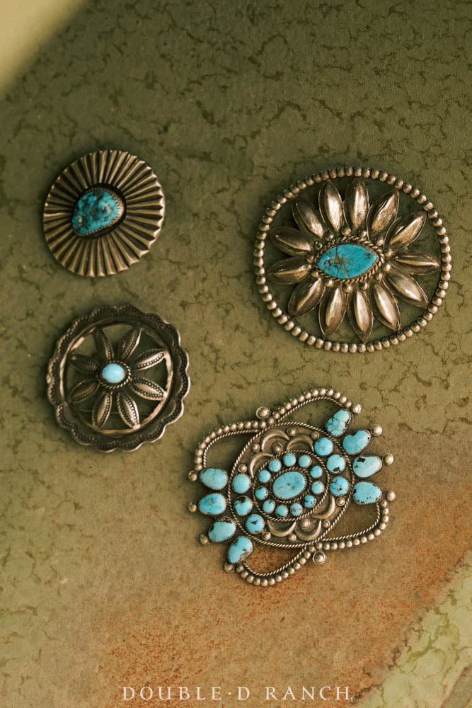 Pin, Cluster, Turquoise, Vintage ‘40s, 1032