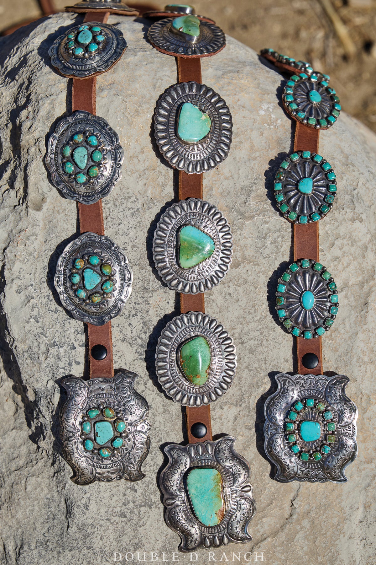 Belt, A Concho, Sterling Silver, Third Phase Revival, Hallmark, Contemporary, 728