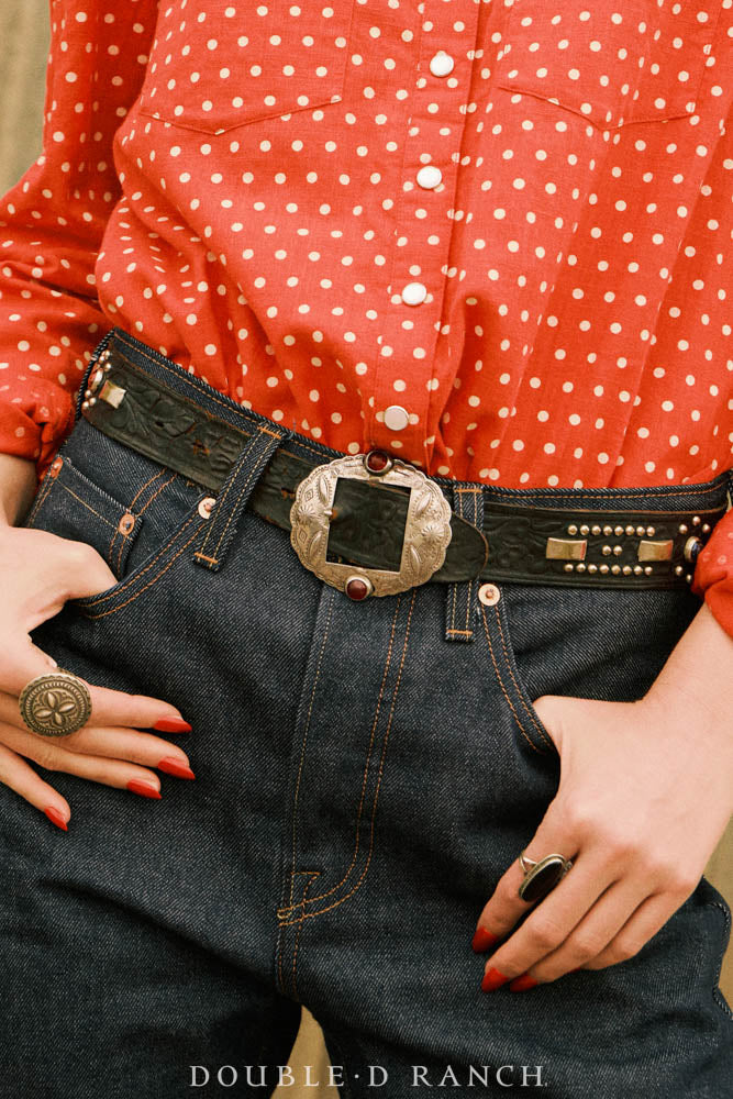 Belt, A Vintage, Buckle, Biker, Crystals & Spots, Vintage ‘50s , 837