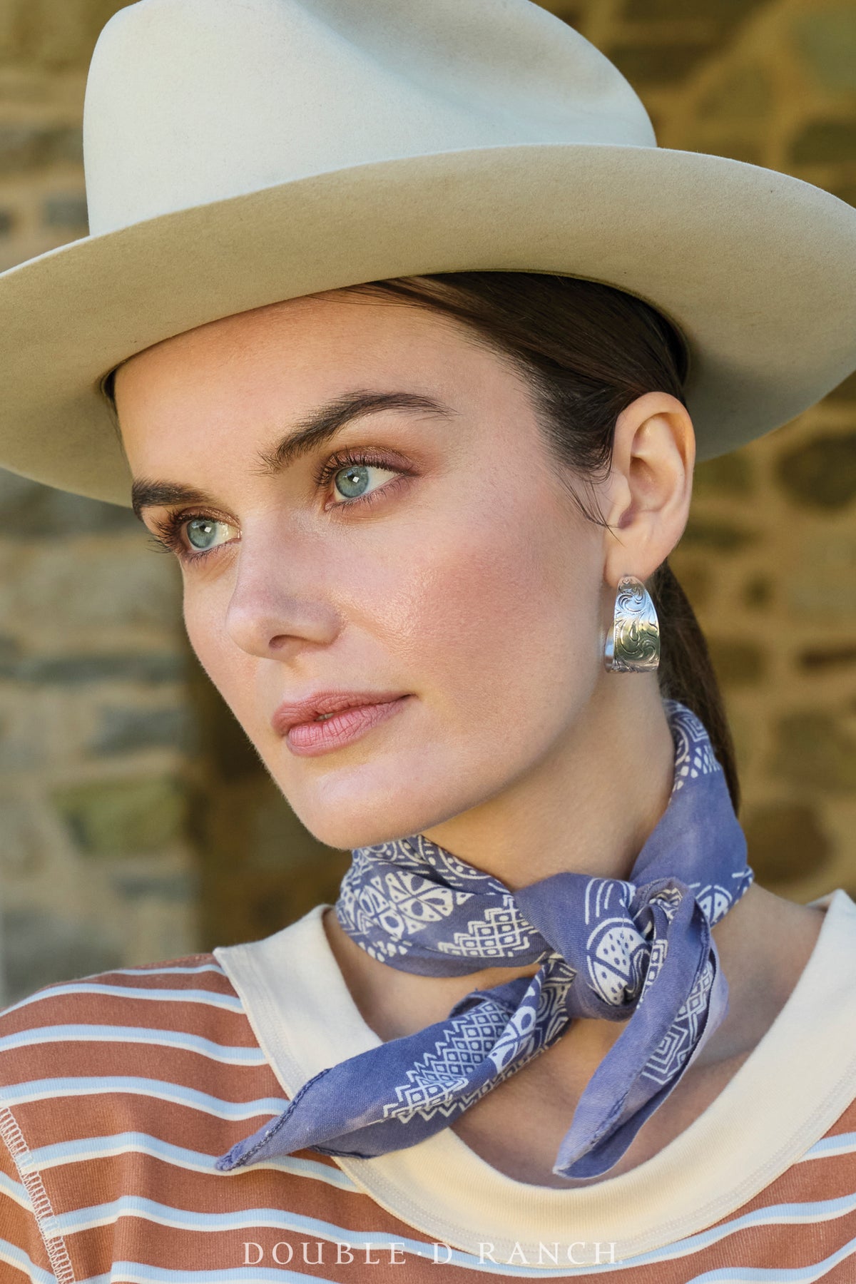 Earrings, Hoop, Western Engraved, Contemporary, 1316