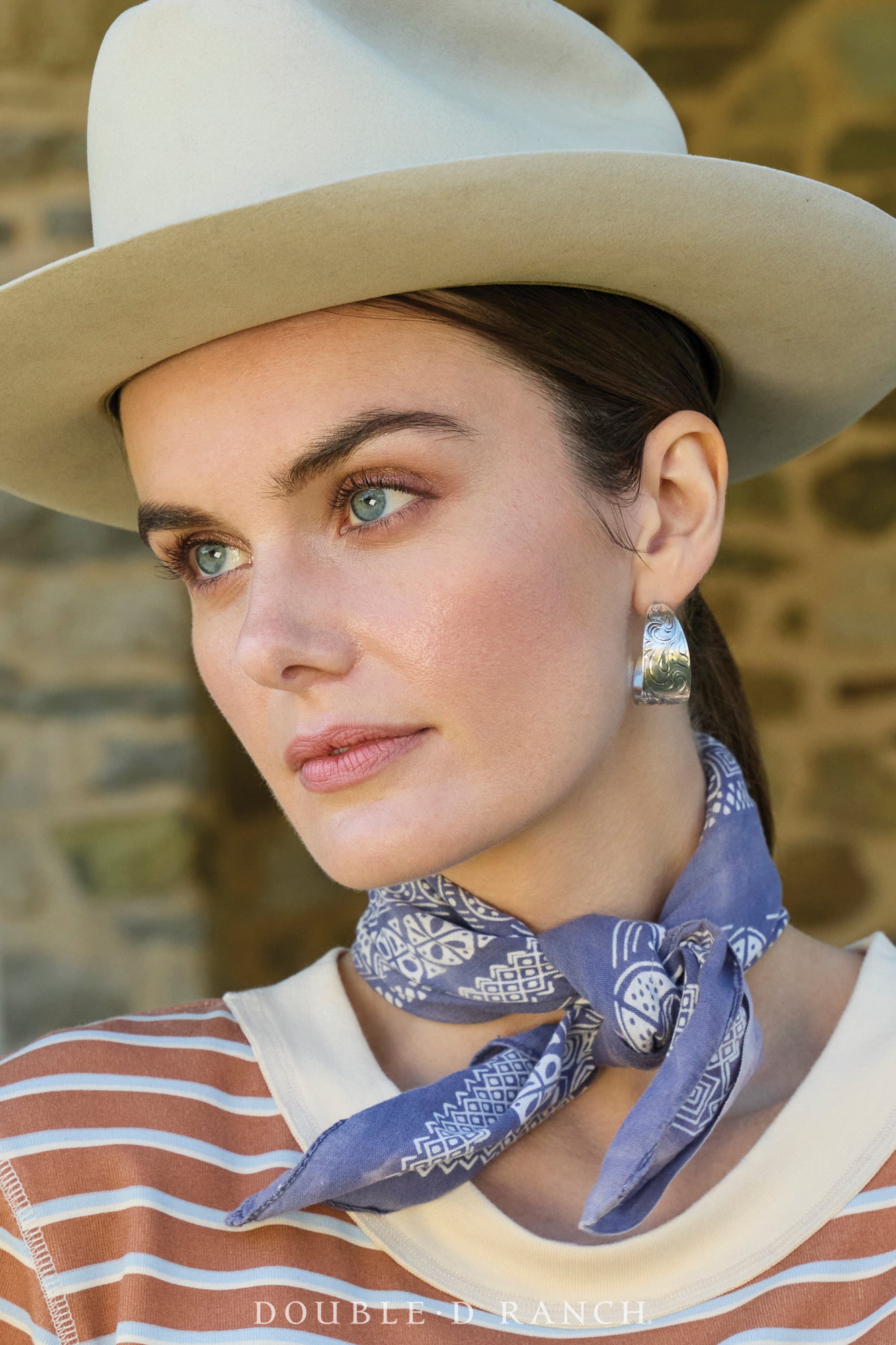 Earrings, Hoop, Western Engraved, Contemporary, 1316