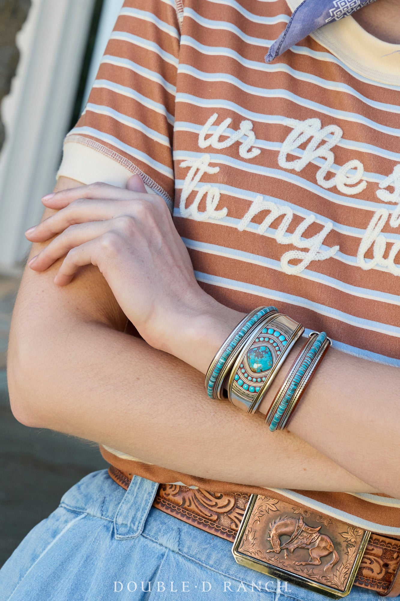 Cuff, Inlay, Turquoise, Leather Lined, Artisan, Charlie Favour, Contemporary, 4095