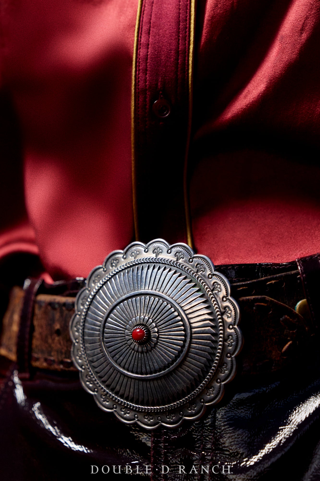 Belt, A Vintage, Buckle, Concho, Coral, Huge, Hallmark, Vintage, 565