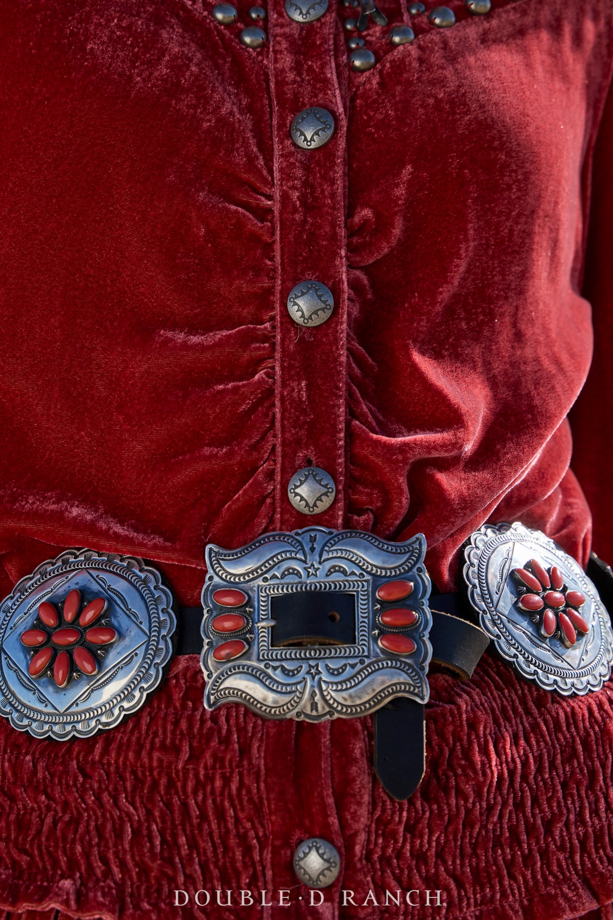 Belt, A Vintage, Concho, Coral, Gary Reeves Hallmark, Vintage ‘80s, 669
