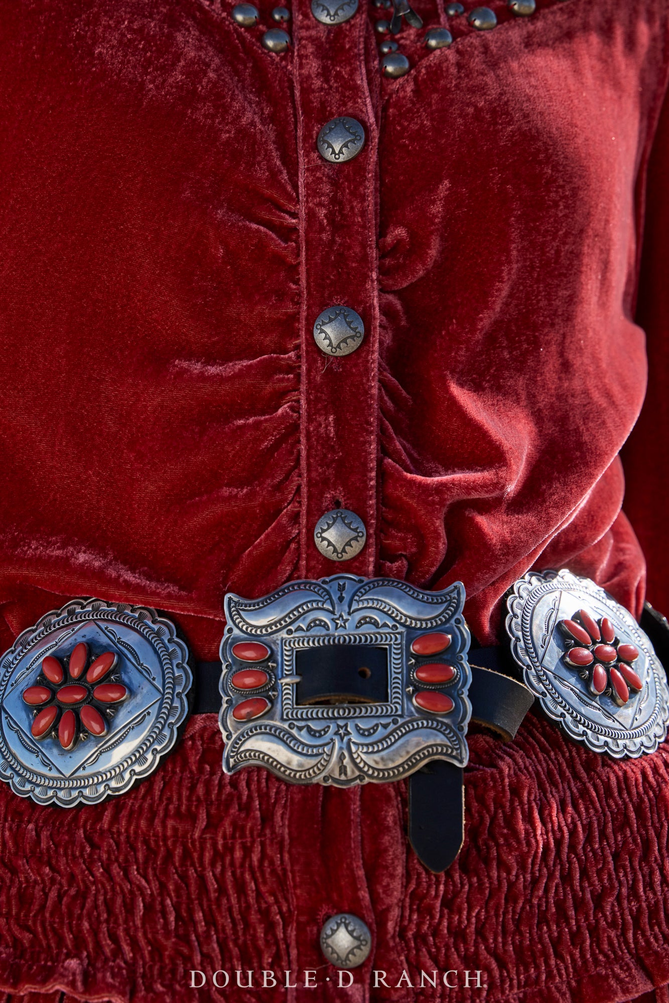 Belt, A Vintage, Concho, Coral, Gary Reeves Hallmark, Vintage ‘80s, 669