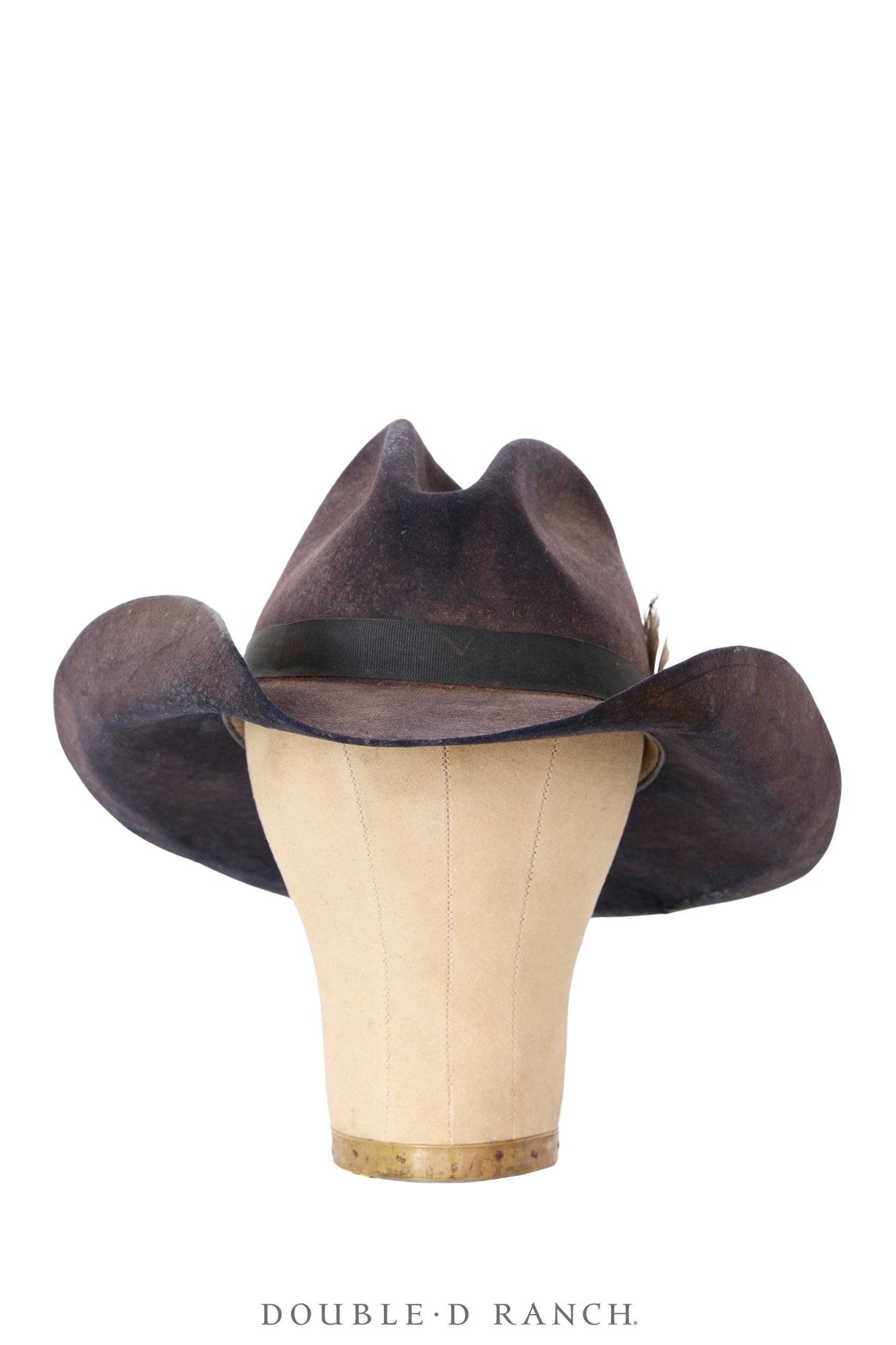 Miscellaneous, Hat, "Gus", Black, Heavy Distress, Vintage, 7, 1203