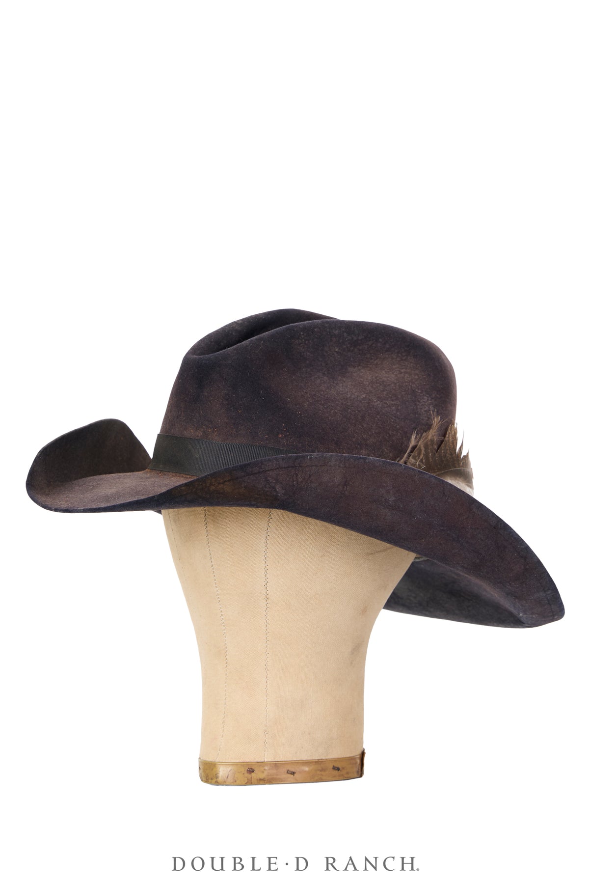 Miscellaneous, Hat, "Gus", Black, Heavy Distress, Vintage, 7, 1203