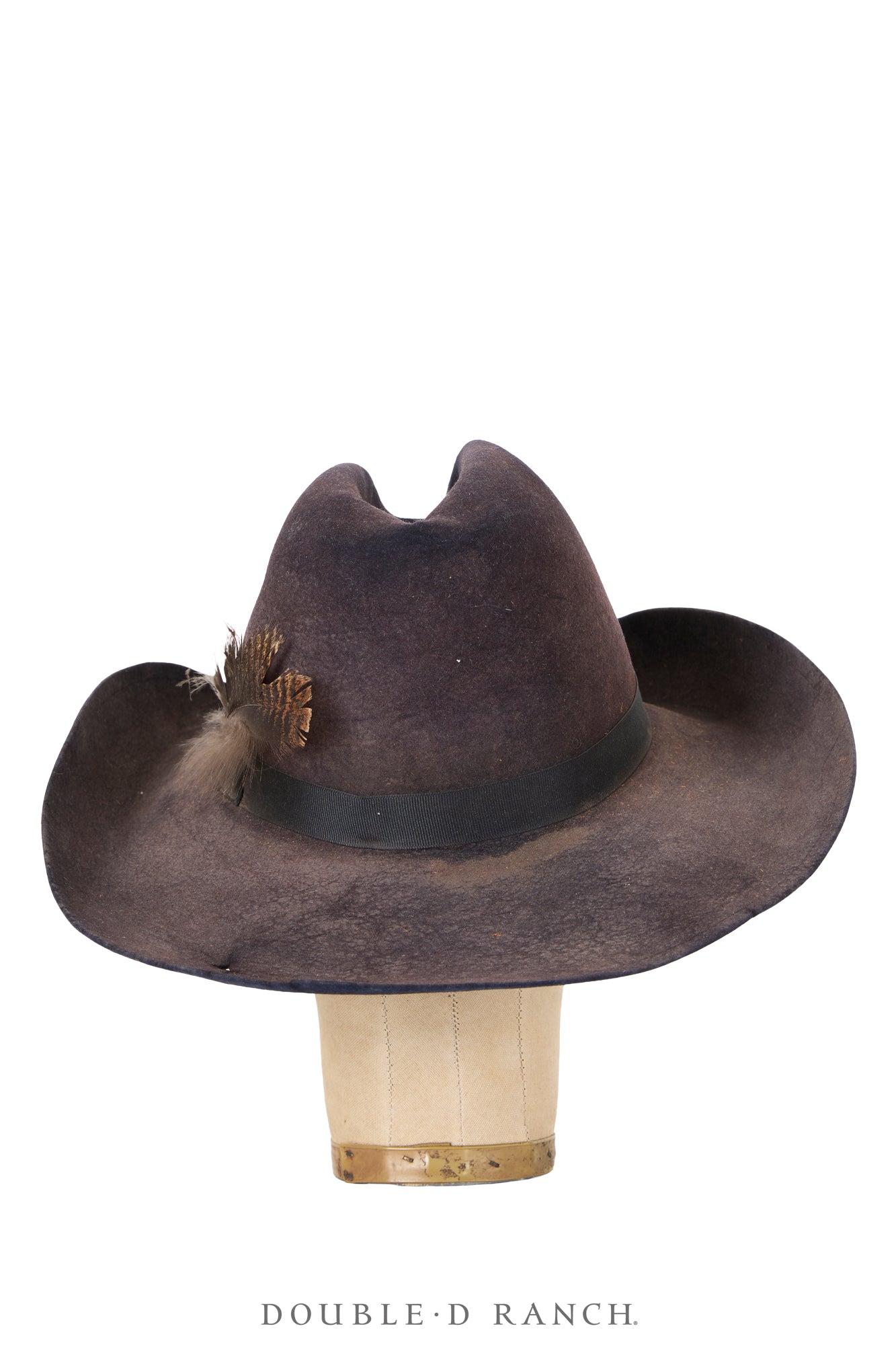 Miscellaneous, Hat, "Gus", Black, Heavy Distress, Vintage, 7, 1203