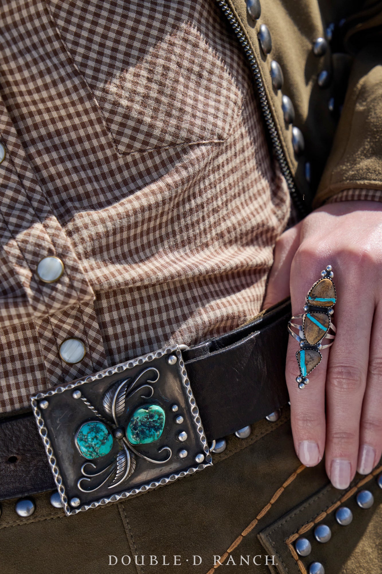 Belt, A Vintage, Buckle, Concho, Turquoise, Trader's Code, Vintage, 651