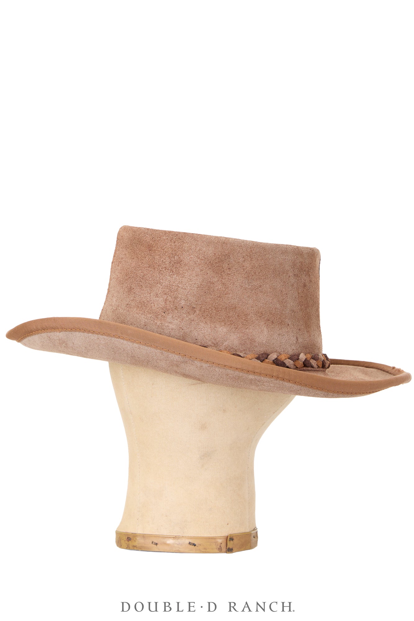 Miscellaneous, Hat, Suede, Braided Band, Vintage, Medium, 1201