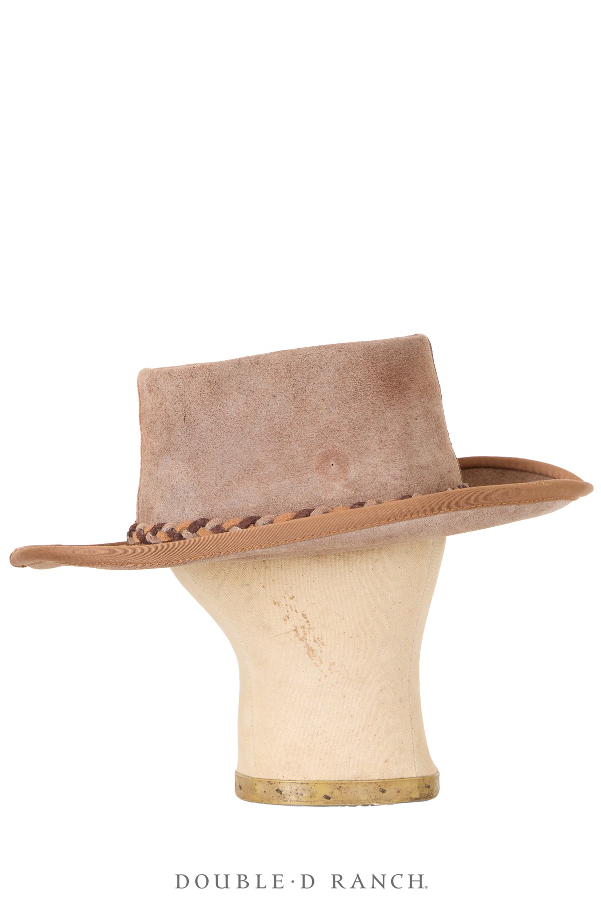 Miscellaneous, Hat, Suede, Braided Band, Vintage, Medium, 1201