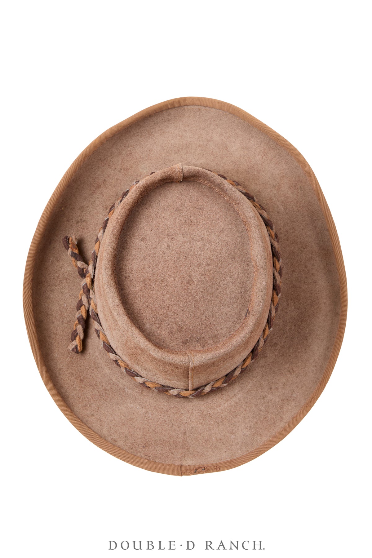 Miscellaneous, Hat, Suede, Braided Band, Vintage, Medium, 1201