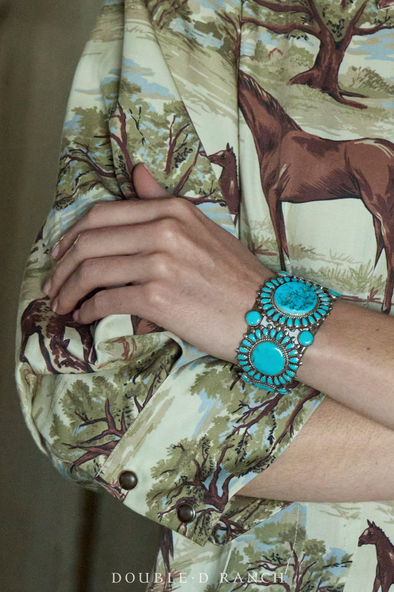 Cuff, Cluster, Turquoise, Unusual, Hallmark, Vintage, 3469