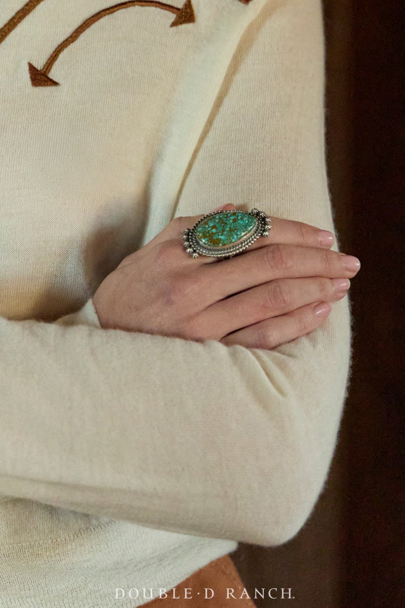 Ring, Natural Stone, Turquoise, Heavy Matrix, Hallmark, Contemporary, 1796
