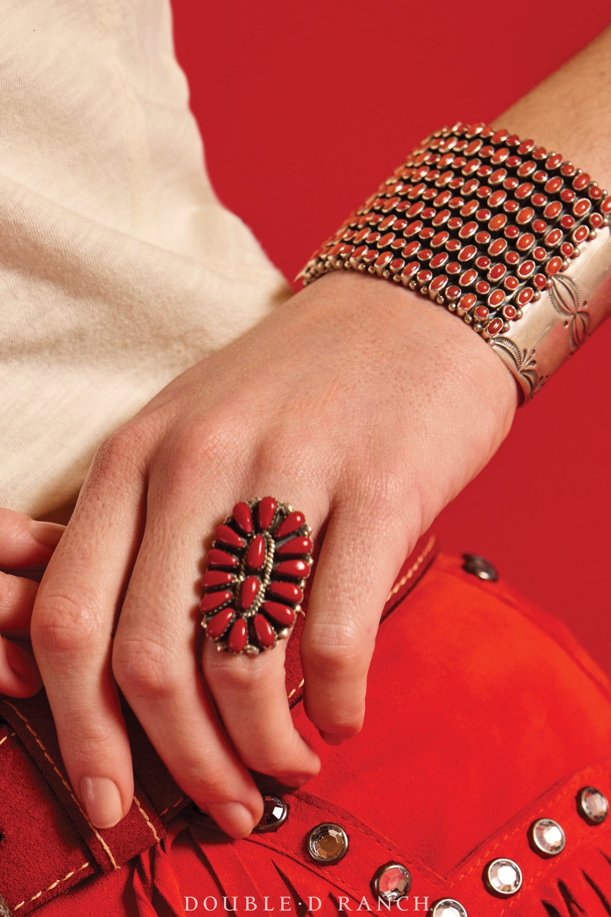 Cuff, Row, Coral, Hallmark, Contemporary, 3418