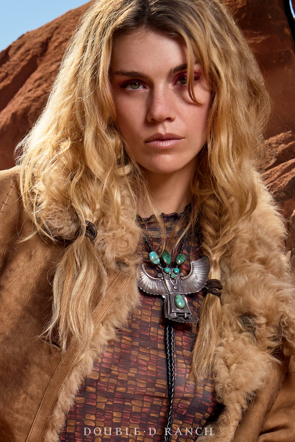 Bolo, Kachina, Monumental, Turquoise, Vintage, Mid Century, 1696