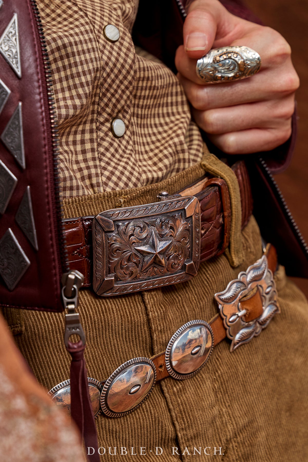 Ring, Western Engraved, Horseshoe Shield, Contemporary, 1265