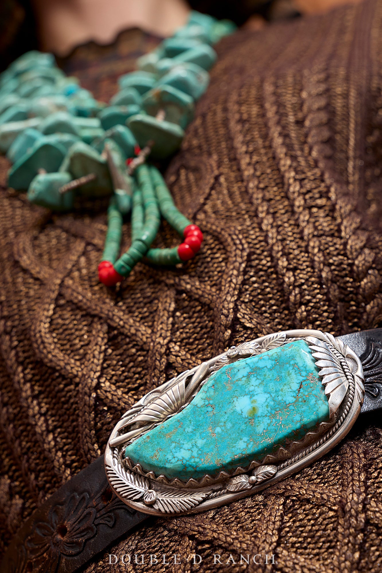 Belt, A Vintage, Buckle, Specimen, Turquoise, Vintage, 816